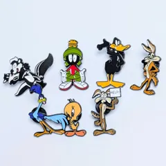 ♧⚡️SPECIAL PRICE⚡️送料無料！ ★ピンズ PINS★ピンバッジ 【 Looney Tunes（ ルーニーテューンズ ) ）】7P SET 〚アメリカン雑貨 アメトイ〛のサムネイル