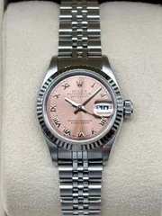 ROLEX 69174 デイトジャスト ピンクローマン ステンレス ホワイトゴールドベゼル 自動巻【管理№3-11】のサムネイル