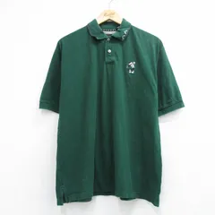 XL/古着 グレッグノーマン 半袖 ポロ シャツ メンズ ディズニー ミッキー 鹿の子 コットン グリーン 26jun08のサムネイル