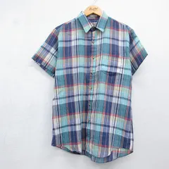 M/古着 マックレガー 半袖 シャツ メンズ 90年代 90s ライトブルー チェック 26jun09のサムネイル