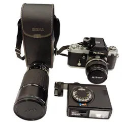 ニコン Nikon F2 フォトミック 50mm F1.4 / SIGMA 望遠 ズームレンズ / スピードライト SB-7 ストロボ 3点セット ジャンク品 通電動作未確認 オールドカメラ フィルムカメラのサムネイル