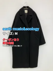 earth music&ecology アースミュージックアンドエコロジー チェスターコート M ブラック 無地 ロング丈 フードなし レディースのサムネイル