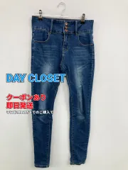 DAY CLOSET デイクローゼット デニムパンツ ブルー フルレングス 無地 スキニー・タイト テーパード ハイウエスト ヴィンテージ レディースのサムネイル