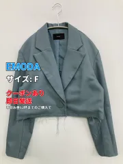 EMODA エモダ テーラードジャケット F ブルー 無地 ショート丈 フードなし シングル レディースのサムネイル