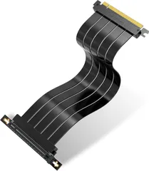EZDIY-FAB PCIe 4.0 X16ライザーケーブル 高速シールド垂直GPUマウント用 PCI-E Gen4対応 延長ライザーカード 直角コネクタ - 30cm 90度