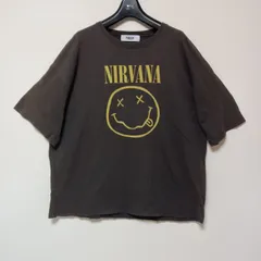 NIRVANAニルヴァーナ半袖TシャツPUBLUXビンテージ加工墨黒サイズLのサムネイル