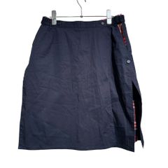 バーバリーブルーレーベル ゴルフ スカート タイト 綿 ブルー 38