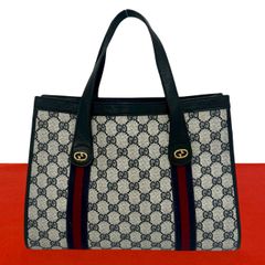 極 美品 GUCCI グッチ オールドグッチ シェリーライン GG ロゴ 柄 金具