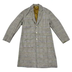 ☆グッチ ロングコート チェスターコート 572527 44サイズ ウール チェック グレー イエロー GUCCIのサムネイル