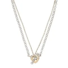 JUSTINE CLENQUET LIU NECKLACE MIX ジュスティーヌクランケ ネックレス シルバー ゴールド ハートチャーム 真鍮 24金パラジウムめっき加工 ニッケルフリーのサムネイル