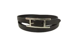 エルメス HERMES アピ3 レザー ブレスレット ダークブラウン 革 アクセサリー ☆AA★のサムネイル