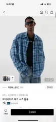 ディーアンドエスアール オーバーサイズ CHECK シャツ ブルー Sのサムネイル
