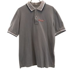 ☆PRADA SPORT☆プラダスポーツ☆　半袖ポロシャツ☆グレー☆Sサイズ☆ PRADA SPORTS プラダスポーツ 半袖 ポロシャツ M チャコールグレー