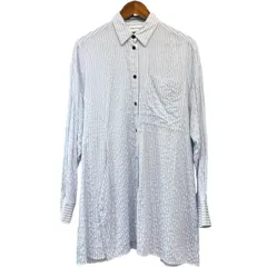 nagonstans ナゴンスタンス 26SS over flare shirt フレアストライプシャツ 470JS830-0181 M ブルー 15543のサムネイル