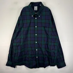 古着 ブルックスブラザーズ Brooks Brothers 長袖シャツ ボタンダウン XL  ネイビー系 チェック メンズのサムネイル
