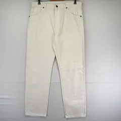 古着 美品 ラングラー Wrangler デニム パンツ ストレート タグ付 デニム ジーパン ジッパーフライ w34 L32  ホワイト系 メンズのサムネイル
