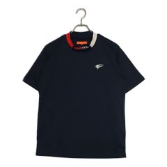 中古 メンズ ビームスゴルフ BEAMSGOLF 半袖シャツ M 紺 ネイビー ロゴ