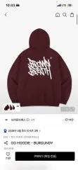 Brownbreath フード Tシャツ バーガンディのサムネイル