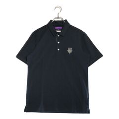BEAMS GOLF メンズM ポロシャツ ネイビー 総柄 ゴルフウェア半袖人気