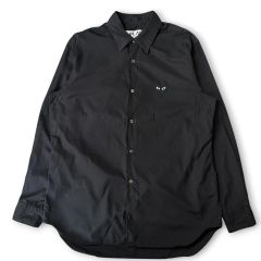 PLAY COMME des GARCONS 長袖シャツ ブラック - メルカリ