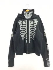 【中古品】 VANSON バンソン SKULL BONE FULL ZIP HOODIE スカル ボーン フルジップ フーディー 【145-260702-rt-18-tag】のサムネイル