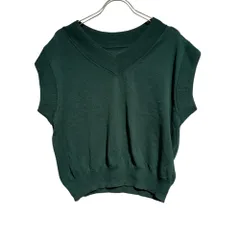 OUTDOOR PRODUCTS Usual Things (アウトドアプロダクツユージュアルシングス) シアーVネックニット 25080074811020 グリーン FREEのサムネイル