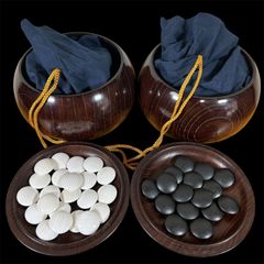 【美品】蛤碁石　那智黒石　30号 白182 黒183 黒木碁石店】蛤碁石30号 那智黒石31号 白182個 黒183個 囲碁【碁笥付き