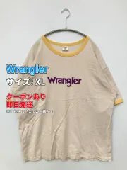 Wrangler ラングラー Tシャツ/カットソー XL ベージュ クルーネック(丸首) 半袖 ブランドロゴ ミドル丈 メンズ レディースのサムネイル