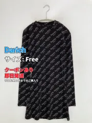 Darich ダーリッチ ワンピース Free ブラック ブランドロゴ その他総柄 長袖 ショート・ミニ丈 フレア レディースのサムネイル