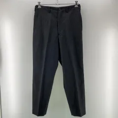 【中古】Yohji Yamamoto POUR HOMME ストライプ ウールパンツ ブラック サイズM ヨウジヤマモトプールオム[24]のサムネイル