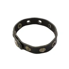 シャネル CHANEL 09 T バングル ブレスレット ココマーク パテントレザー 黒 /KH ■OHのサムネイル