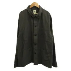 エフオービーファクトリー FOB FACTORY コットンリネンモールスキン カバーオール C/L MOLESKIN COVERALL  ワークジャケット 上着 麻 リネン 4 焦茶 ダークブラウン 胸ポケット 長袖 FLS003 /PPのサムネイル