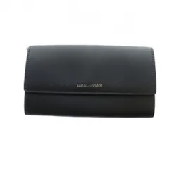 エンポリオアルマーニ EMPORIO ARMANI 長財布 ウォレット レザー ロゴ 黒 ブラック ■GY18 /MQのサムネイル