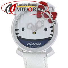 Gaga Milano ガガミラノ マヌアーレ ハローキティ 45周年記念 5525.01【電池交換済】【中古】腕時計 レディース ステンレススチールx革 /40494のサムネイル