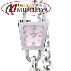 CORUM コルム トラピーズ 13741420K300PM49 137.414.20 パドロックチェーン 6Pダイヤ【電池交換済】【中古】腕時計 レディース ステンレススチール /40510のサムネイル
