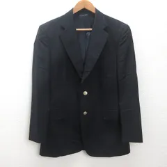 g■ニューヨーカー/NEWYORKER テーラードジャケット/背抜き【A5】紺/men's/85【中古】■のサムネイル