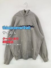 thisisneverthat ディスイズネバーザット パーカー L グレー コットン 裏起毛 ブランドロゴ プルオーバー 長袖 メンズ レディース