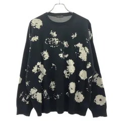 LAD MUSICIAN ラッドミュージシャン 18AW HIGH GAUGE WJQ KNIT ROSE MIX PULLOVER ハイゲージローズジャガードニットプルオーバー 2218-001 ブラック 44のサムネイル