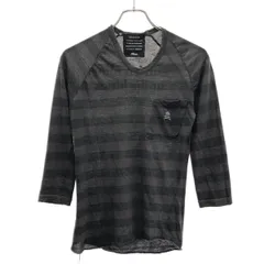 Roen ロエン バックプリントボーダーロングスリーブTシャツ  チャコールグレー 44のサムネイル