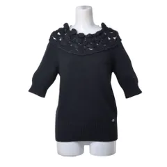 CHANEL 08A P33549K00902 カシミヤ ボンボン 半袖 ニットのサムネイル
