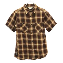 FIVE BROTHER  ファイブ ブラザー オンブレチェックワークシャツ 151319A ブラウン Sのサムネイル