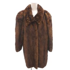 本毛皮☆SAGA MINK デミバフミンク リアルファーコート なめし柔らか