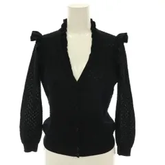 レッド ヴァレンティノ RED VALENTINO フリルニットカーディガン 長袖 Vネック S ブラック /DO ■OSのサムネイル