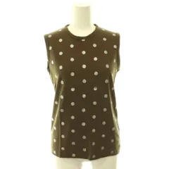 トリココムデギャルソン tricot COMME des GARCONS AD2007 コットン ドット タンクトップ カットソー ノースリーブ カーキ /HK ■OSのサムネイル