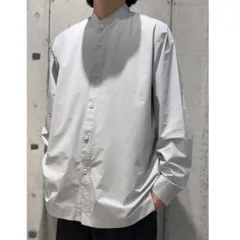 HOMME PLISSE ISSEY MIYAKE 22AW Band Color Stretch Shiirtバンドカラーストレッチバックタックサイドスリットシャツ HP26-FJ312 8069000147001のサムネイル