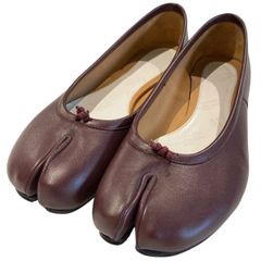 美品 メゾンマルジェラ タビバレエシューズ ナチュラル 生成 - メルカリ