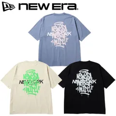 新品 NEWERA ニューエラ 正規品 半袖 Tシャツ ティーシャツ 半袖Tシャツ タギングロゴ バックプリント メンズ レディース クリーム ブルー 黒 ブラック M L LL 2L XXL 3L 14856666 14856665 14856667のサムネイル