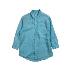 リネン100% Sonny Label サニーレーベル アーバンリサーチ フレンチリネン 七分袖 シャツ サイズM /ブルー系 メンズのサムネイル