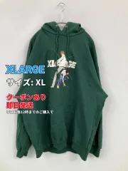 XLARGE エクストララージ パーカー XL グリーン コットン 前面プリント ブランドロゴ プルオーバー 長袖 メンズのサムネイル