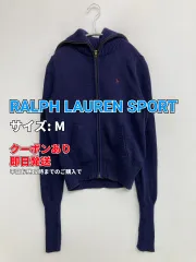 RALPH LAUREN SPORT ラルフローレンスポーツ カーディガン/ボレロ M ネイビー コットン ウール・ニット 無地 ワンポイント ブランドロゴ 刺繍 ショート丈 長袖 レディースのサムネイル